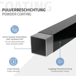 Wandkonsole Regalhalterung 2er Set 450 x 150 mm schwarz aus Stahl ML-Design