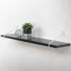 Wandkonsole Regalhalterung 2er Set 220 x 180 mm Weiß aus Stahl ML-Design
