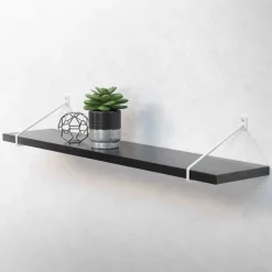 Wandkonsole Regalhalterung 2er Set 220 x 180 mm Weiß aus Stahl ML-Design