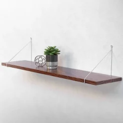 Wandkonsole Regalhalterung 2er Set 250 x 250 mm Silber aus Stahl ML-Design