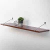 Wandkonsole Regalhalterung 2er Set 265 x 180 mm Grau aus Stahl ML-Design