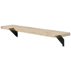 Wandkonsole Regalhalterung 2er Set 100 x100 mm Schwarz aus Stahl ML-Design