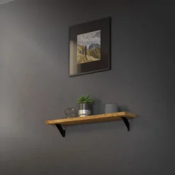 Wandkonsole Regalhalterung 2er Set 100 x100 mm Schwarz aus Stahl ML-Design