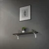 Wandkonsole Regalhalterung 2er Set 120 x 120 mm Weiß aus Aluminium ML-Design