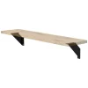 Wandkonsole Regalhalterung 2er Set 150 x 150 cm Schwarz aus Stahl ML-Design