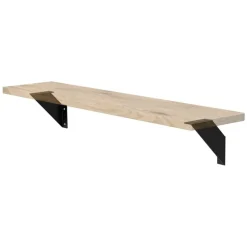Wandkonsole Regalhalterung 2er Set 150 x 150 cm Schwarz aus Stahl ML-Design