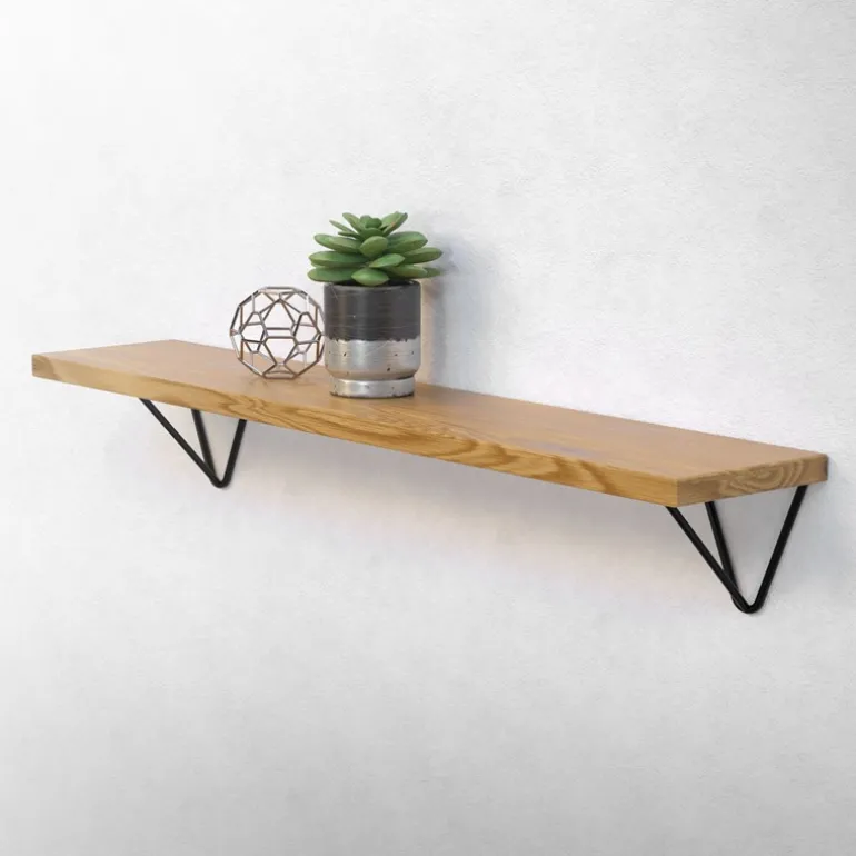 Wandkonsole Regalhalterung 2er Set 160 x 155 x 170 mm Schwarz aus Stahl ML-Design