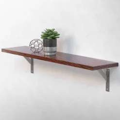 Wandkonsole Regalhalterung 2er Set 180 x 180 mm Silber aus Aluminium ML-Design