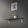 Wandkonsole Regalhalterung 2er Set 180 x 180 mm Weiß aus Aluminium ML-Design