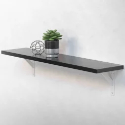 Wandkonsole Regalhalterung 2er Set 180 x 180 mm Weiß aus Aluminium ML-Design