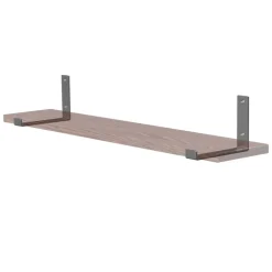 Wandkonsole Regalhalterung 2er Set 200 x 140 mm Grau Stahl ML-Design