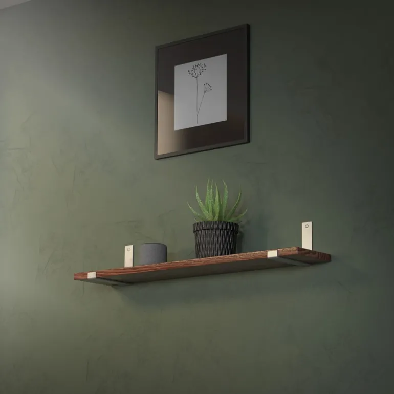 Wandkonsole Regalhalterung 2er Set 200 x 140 mm Grau Stahl ML-Design