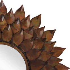 Wandspiegel Ø 73 cm Braun aus Glas mit Metallrahmen WOMO-Design