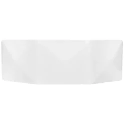 Waschbecken Diamantform ohne Überlauf Ø 42x13,5 cm Weiß aus Keramik ML-Design