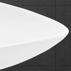 Waschbecken Dreieckig ohne Überlauf 69x46x13 cm Weiß aus Keramik ML-Design