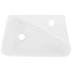 Waschbecken Eckigform mit Überlauf 45x27x13 cm Weiß aus Keramik ML-Design