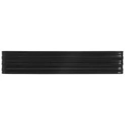 Waschbecken Eckigform ohne Überlauf 68x38x12 cm Schwarz aus Keramik ML-Design