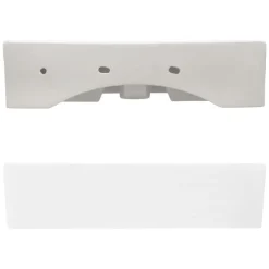 Waschbecken Eckig mit Überlauf 515x360x130 mm Weiß aus Keramik
