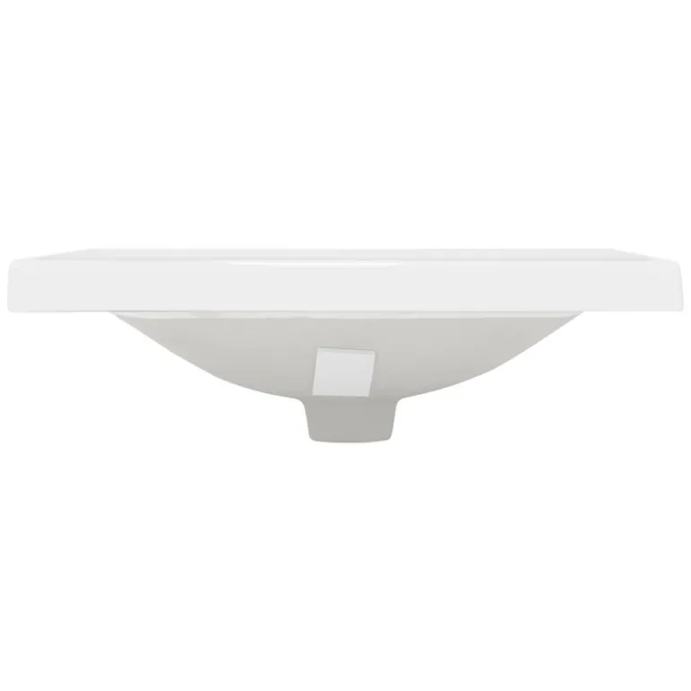 Waschbecken Eckig mit Überlauf 51x41,5x15,5 cm Weiß aus Keramik ML-Design