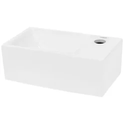 Waschbecken Eckig ohne Überlauf 35x20,5x12,5 cm Weiß aus Keramik