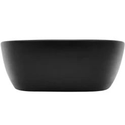 Waschbecken Eckig ohne Überlauf 50,5x38,5x14 cm Schwarz aus Keramik ML-Design