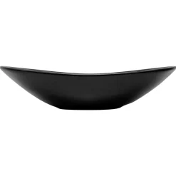Waschbecken inkl. Ablaufgarnitur Schwarz ohne Überlauf 63x36x15,5 cm Schwarz aus Keramik ML-Design