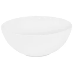 Waschbecken inkl. Ablaufgarnitur Silber ohne Überlauf Ø 32x13,5 cm Weiß aus Keramik LuxeBath