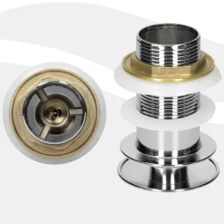 Waschbecken inkl. Ablaufgarnitur Silber ohne Überlauf 60,5x38x14 cm Weiß aus Keramik