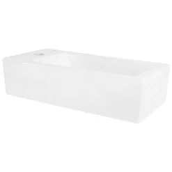 Waschbecken Linskbündig 51x25x13 cm Weiß aus Keramik ML-Design