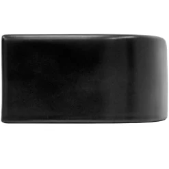 Waschbecken Oval mit Überlauf 33,5x25,5x13 mm Schwarz aus Keramik ML-Design