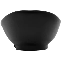Waschbecken Oval mit Überlauf 59x39,5x20,5 cm Schwarz matt aus Keramik ML-Design