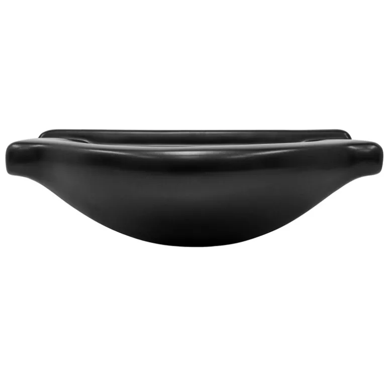 Waschbecken Oval mit Überlauf 67,5x51,5x21,5 cm Schwarz matt aus Keramik ML-Design