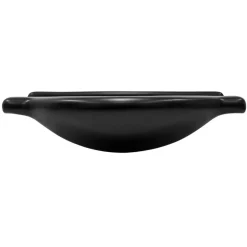 Waschbecken Oval mit Überlauf 77x50,5x22,5 cm Schwarz matt aus Keramik ML-Design