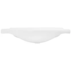 Waschbecken Oval mit Überlauf 86x51,5x21,5 cm Weiß aus Keramik LuxeBath