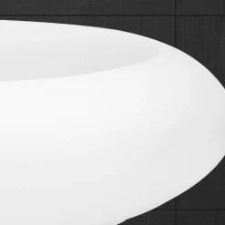 Waschbecken Oval ohne Überlauf 58,5x37,5x14,5 cm Weiß aus Keramik