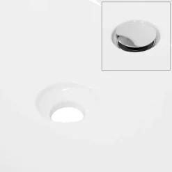 Waschbecken Oval ohne Überlauf 60,5x38x12,5 cm Weiß aus Keramik