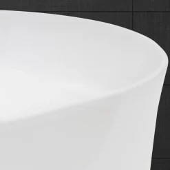 Waschbecken Oval ohne Überlauf 60,5x38x12,5 cm Weiß aus Keramik