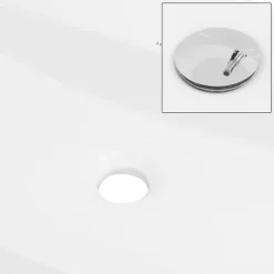 Waschbecken Oval ohne Überlauf 60x40x12 cm Weiß aus Keramik ML-Design