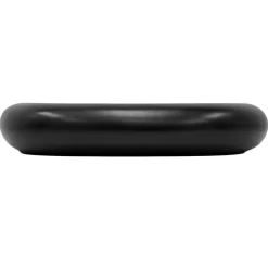 Waschbecken Oval ohne Überlauf 65x45x11 cm Schwarz aus Keramik ML-Design