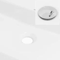 Waschbecken Oval ohne Überlauf 80x40x12 cm Weiß aus Keramik ML-Design