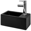 Waschbecken Recheckig ohne Überlauf 35,5x20,5x12,5 cm Schwarz aus Keramik ML-Design