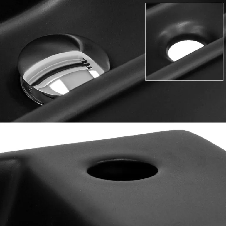 Waschbecken Recheckig ohne Überlauf 35,5x20,5x12,5 cm Schwarz aus Keramik ML-Design