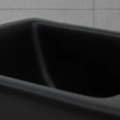 Waschbecken Recheckig ohne Überlauf 35,5x20,5x12,5 cm Schwarz aus Keramik ML-Design
