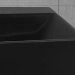 Waschbecken Rechteckig mit Überlauf 51,5x36x13 cm Schwarz aus Keramik ML-Design
