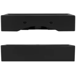 Waschbecken Rechteckig mit Überlauf 60,5x36,5x13 cm Schwarz aus Keramik ML-Design