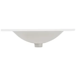 Waschbecken Rechteckig mit Überlauf 610x465x175 mm Weiß aus Keramik