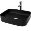 Waschbecken Rechteckig ohne Überlauf 51x40,5x13,5 cm Schwarz aus Keramik ML-Design