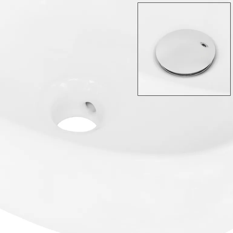 Waschbecken Rechts bündig 43x28x15 cm Weiß aus Keramik ML-Design