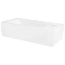 Waschbecken Rechts bündig 51x25x13 cm Weiß aus Keramik ML-Design