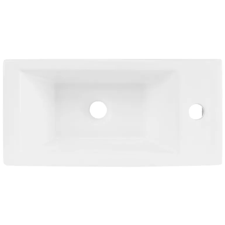 Waschbecken Rechts bündig 51x25x13 cm Weiß aus Keramik ML-Design
